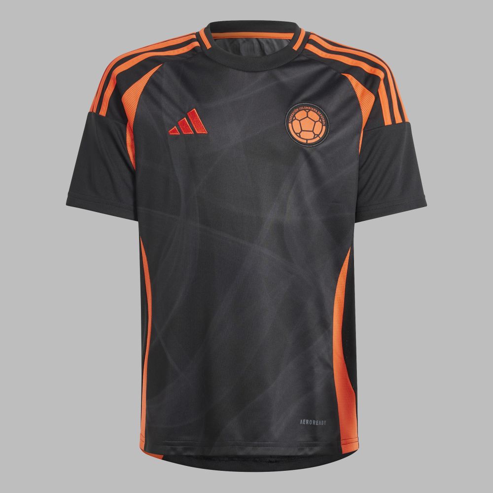 Camiseta adidas Kids 2da Sele Colombia 24 - Negro-Naranja