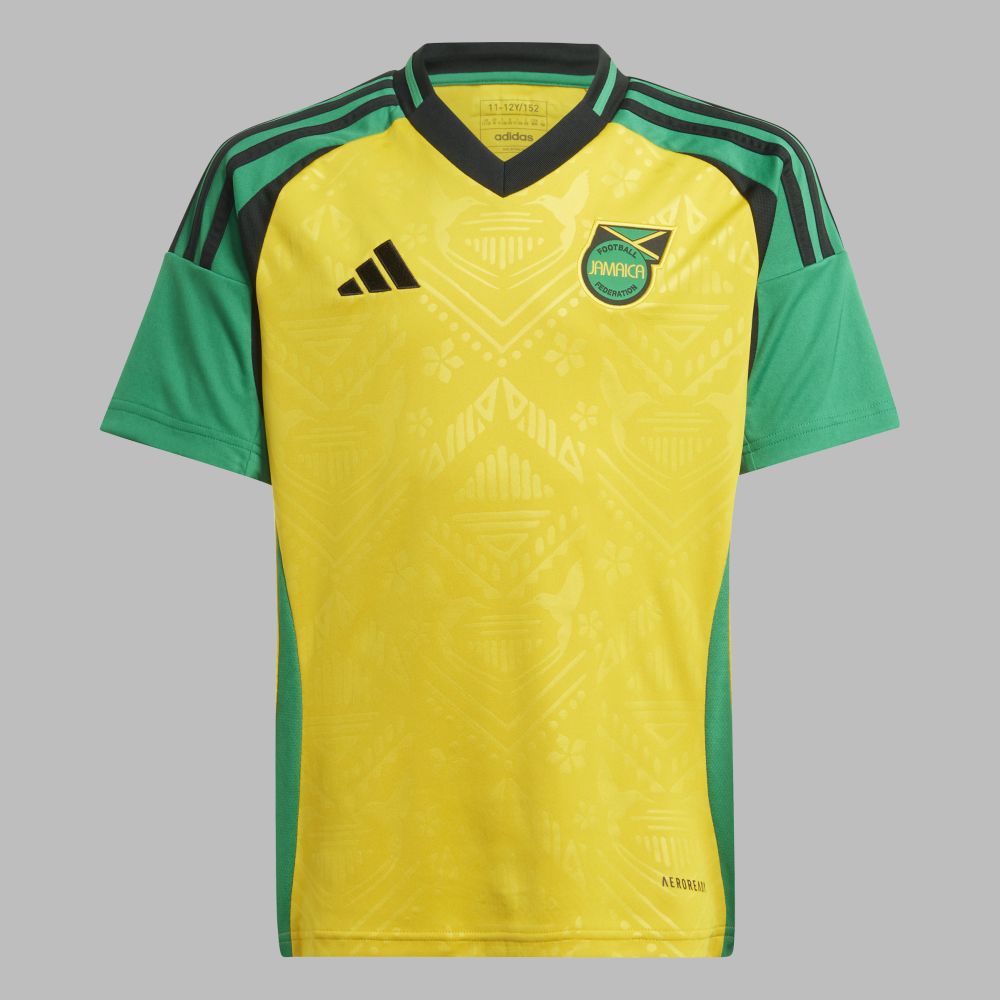 Camiseta adidas Kids Jff H Jsy Y - Amarillo - Verde