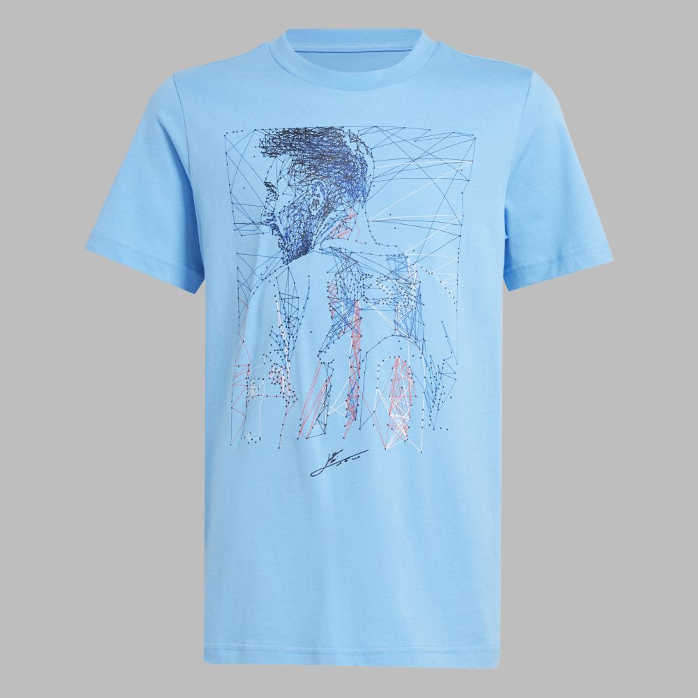 Camiseta adidas Kids Messi Futbol Estampada - Azul
