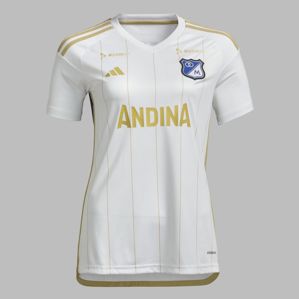 Camiseta adidas Mujer Visitante Millonarios 2024 - Blanco