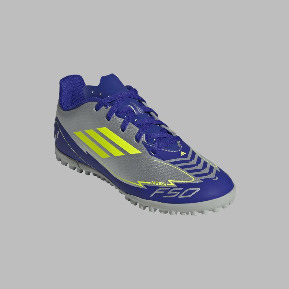 Torretin adidas Kids F50 TF-Plateado-Azul