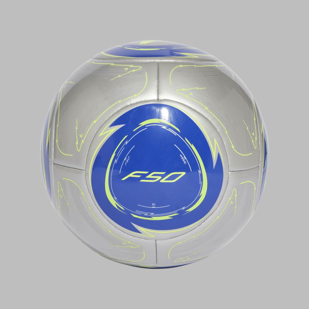 Balón adidas Unisex F50 Messi Club-Plateado-Azul