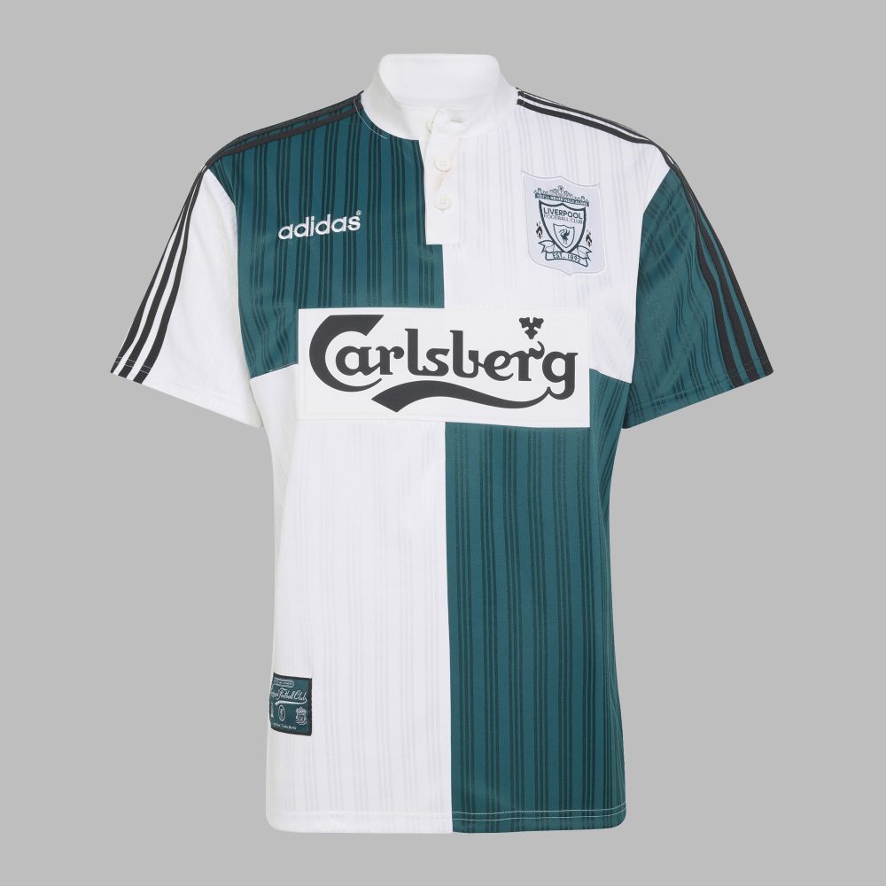 Camiseta adidas Hombre de fútbol visitante del Liverpool FC 95 - Blanco