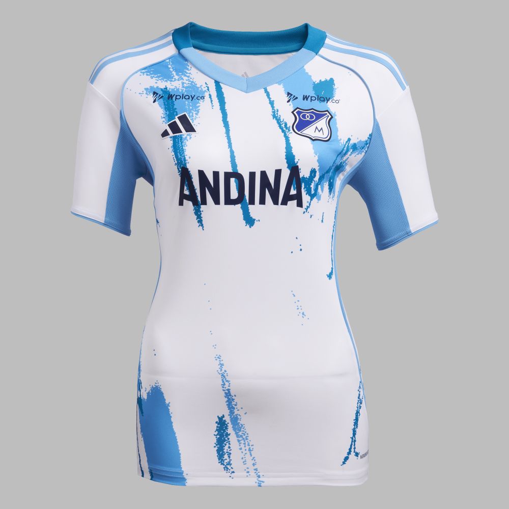 Camiseta adidas Mujer Millonarios FC 2da 25 - Blanco - Azul