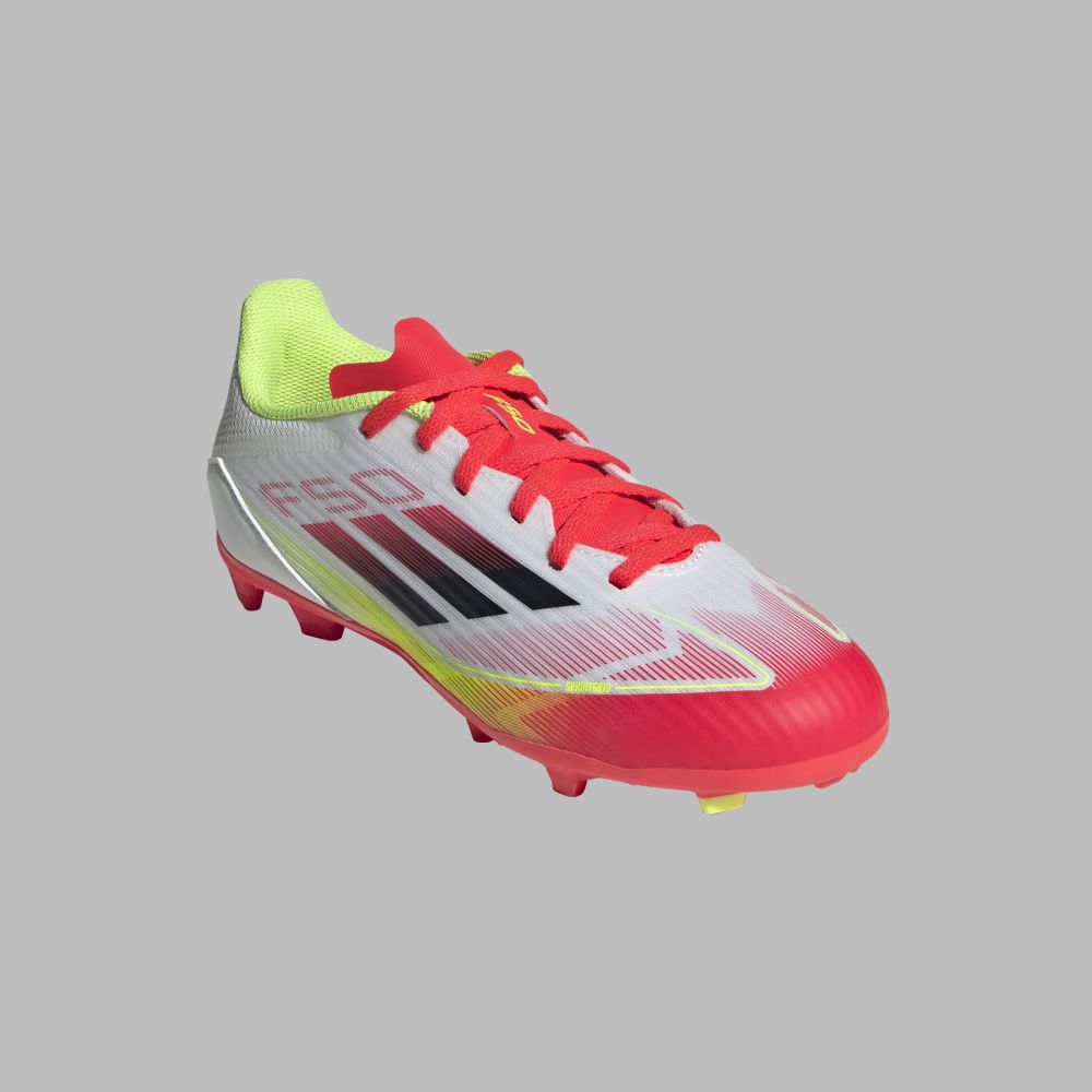 Guayos adidas Kids F50 League FG/MG-Blanco-Rojo