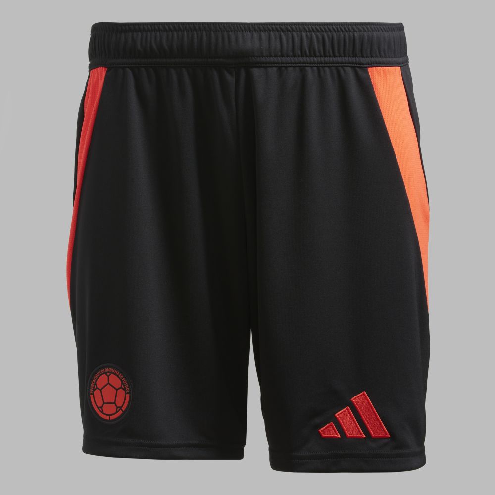 Pantaloneta adidas Hombre Sele Colombia 24 - Negro-Naranja