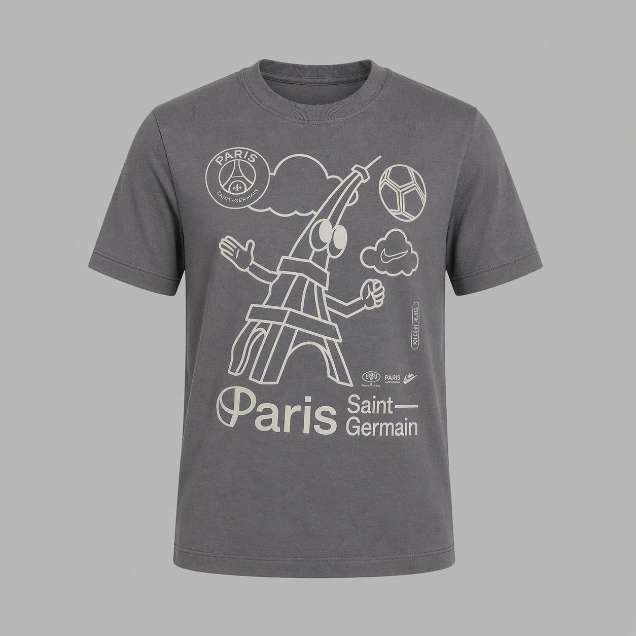 Camiseta Nike Kids Paris Saint-Germain U  Ss Air  - Gris