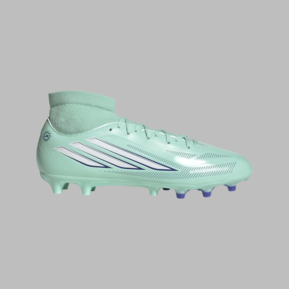 Guayos adidas Mujer F50 Sparkfusion Club Mid FG/AG - Verde - Fútbol | Terreno Firme y Césped Artificial