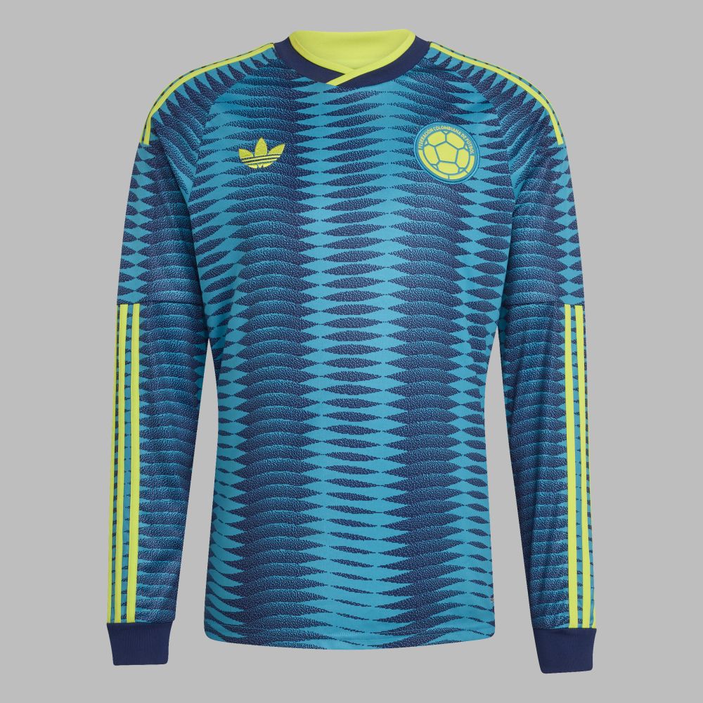Camiseta adidas Hombre Visitante Selección Colombia 26 Manga Larga - Azul