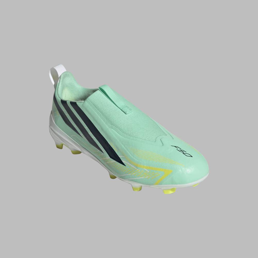 Guayos adidas Kids F50 Hyperfast League Laceless FG J - Verde - Fútbol | Terreno Firme