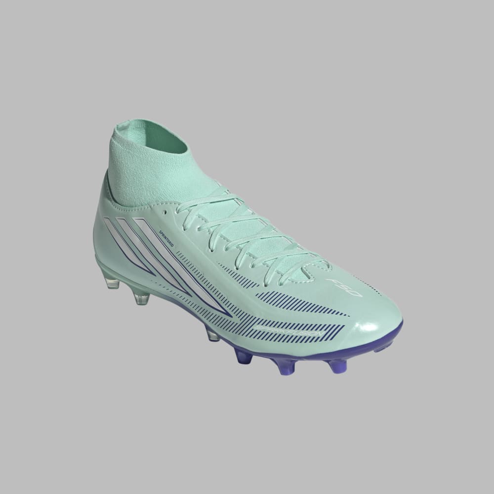 Guayos adidas Mujer F50 Sparkfusion League Mid FG/AG - Verde - Fútbol | Terreno Firme y Césped Artificial